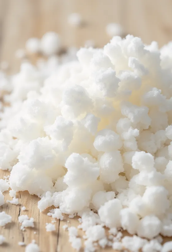 Kryštalický biely erytritol sladidlo v miske, s varechou