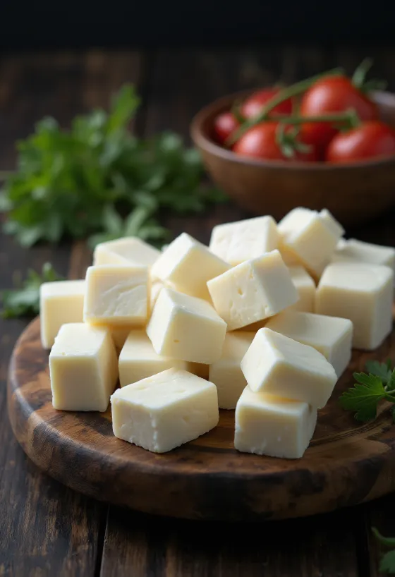 Čerstvý indický syr Paneer v miske