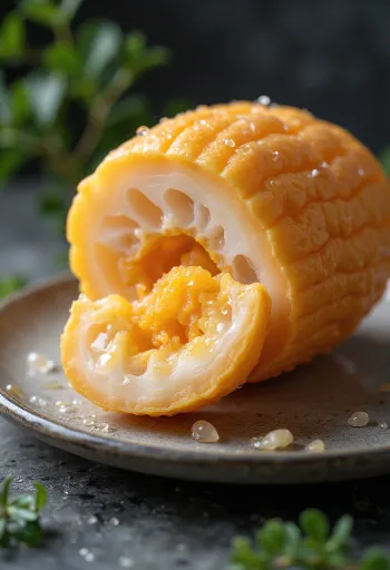 Farebné hľuzy mashua s výraznou textúrou