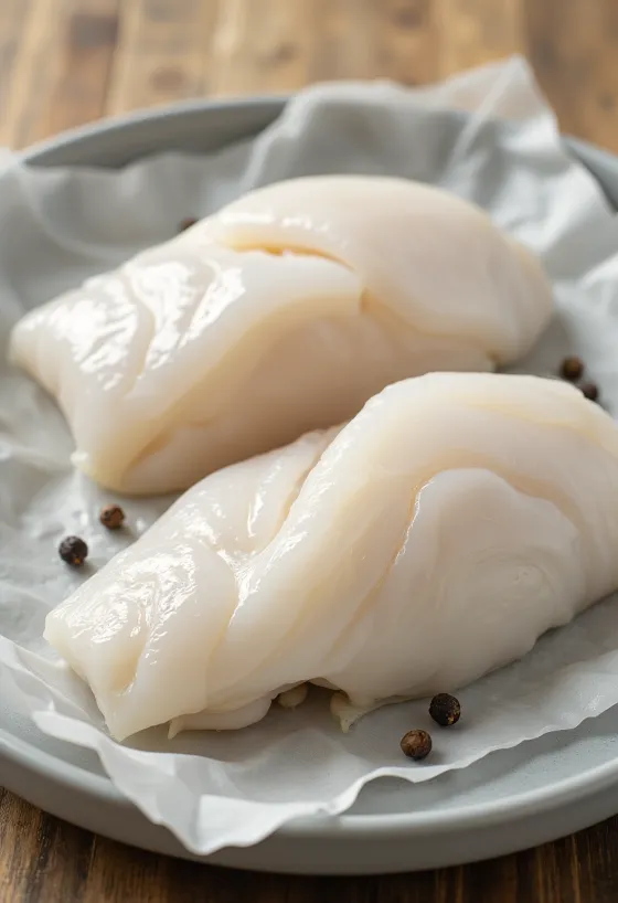 Filet z tresky tichomorskej pripravený na doske