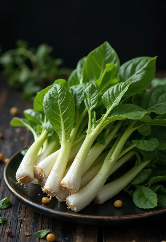 Čerstvé slnečnicové výhonky na tanieri