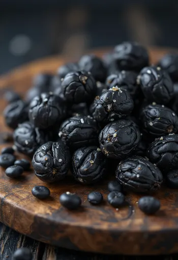 Sušené fazule Tonka na drevenom pulte