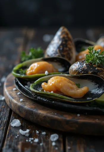 Veľké slávky zelenoúste s typickým zeleným okrajom