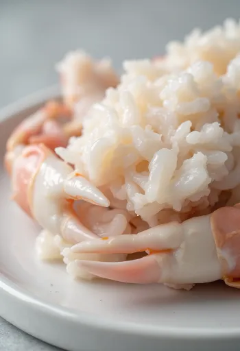 Čerstvý morský rak na drevenej doske s citrónom, cesnakom a koreninami