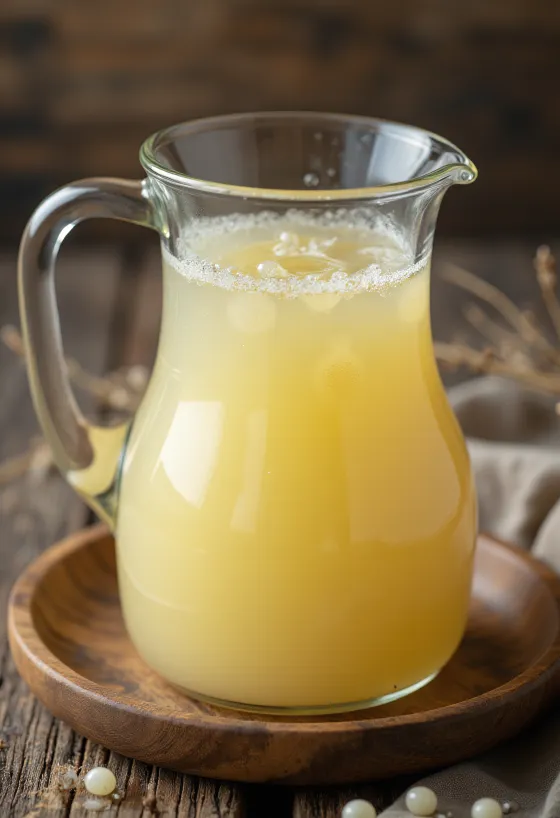 Kyslá srvátka v sklenenej miske na stole