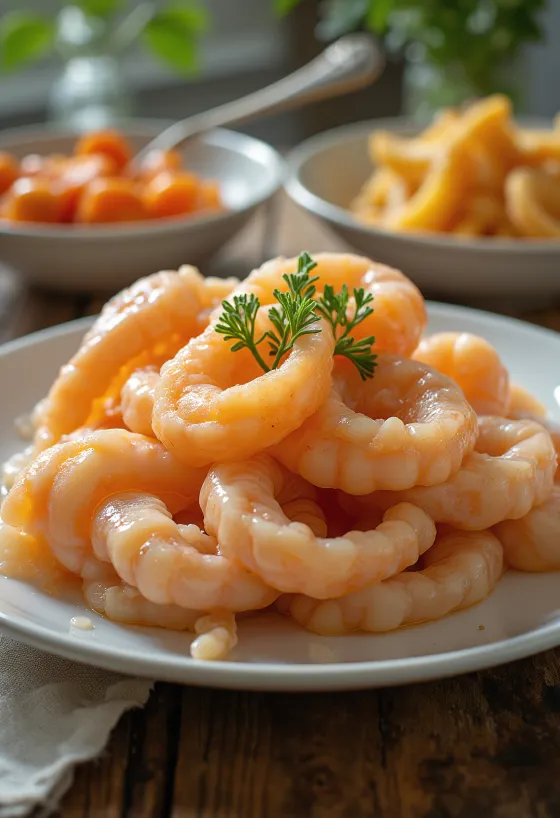 Čerstvé mäso srdcoviek na ľade s citrónom a petržlenovou vňaťou