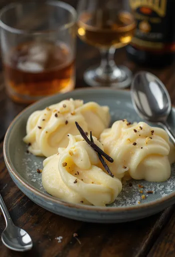 Parfait z Bourbon vanilky pripravené na podávanie