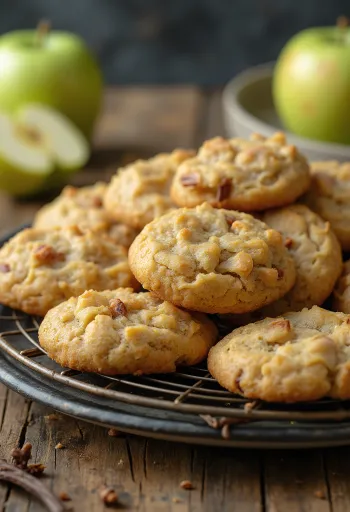 Servírované jablkovo-vanilkové sušienky