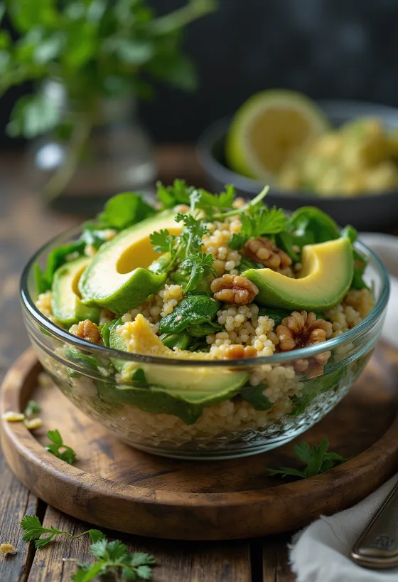 Limetkový Buddha bowl s quinoou a špenátom