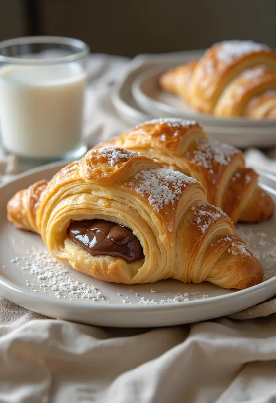 Gaštanové croissanty na tanieri
