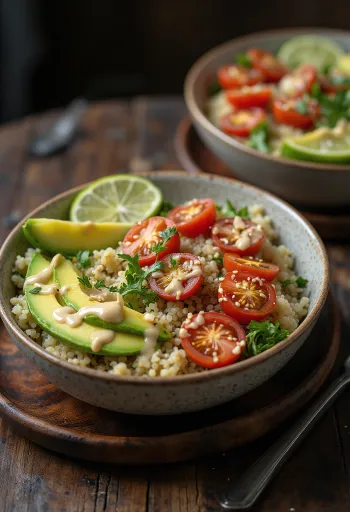 Limetkový Buddha bowl s quinoou a tahini
