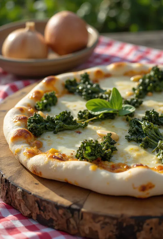 Pizza al Cavolo Nero s toskánskym kelom a syrom