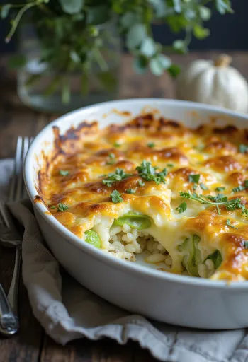 Prebiotický zapekaný tvaroh s pórom, zdobený čerstvou petržlenovou vňaťou