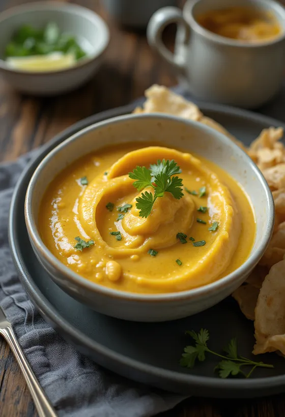 Omáčka Korma kari podávaná s ryžou