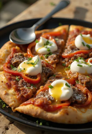 Servírovaná Pizza Iskender