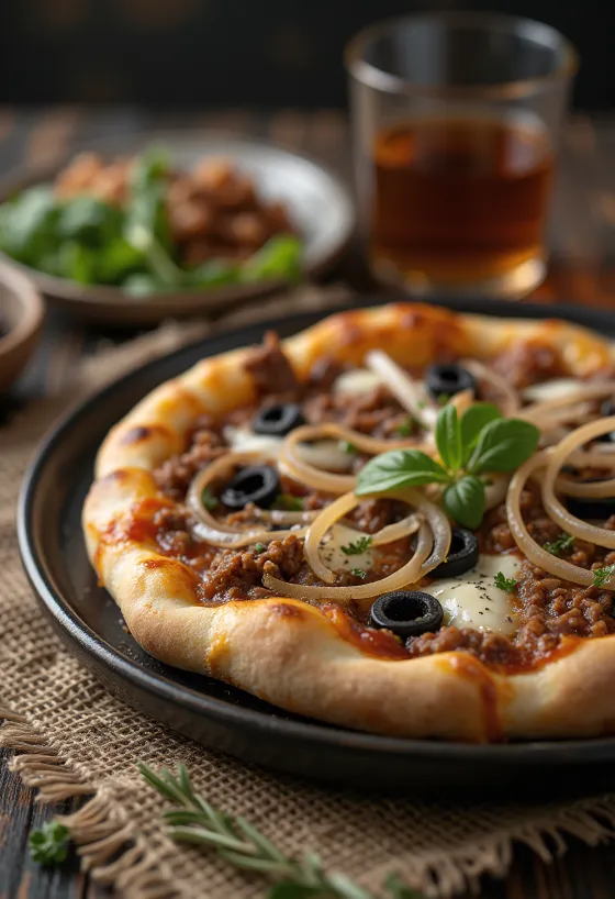 Servírovaná Pizza Libyenne