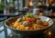 Bakso s rezancami, bohatými mäsovými guľkami, podávané s čerstvým koriandrom a čili