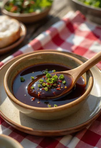 Omáčka Teriyaki pripravená na servírovanie