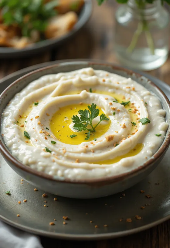 Jogurtovo-tahini omáčka pri servírovaní