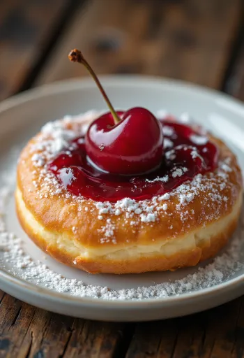 Višňové šišky servírované