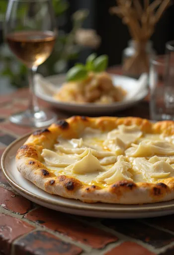 Pizza al Tartufo Bianco s bielou hľuzovkou a syrmi
