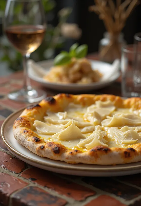 Pizza al Tartufo Bianco s bielou hľuzovkou a syrmi
