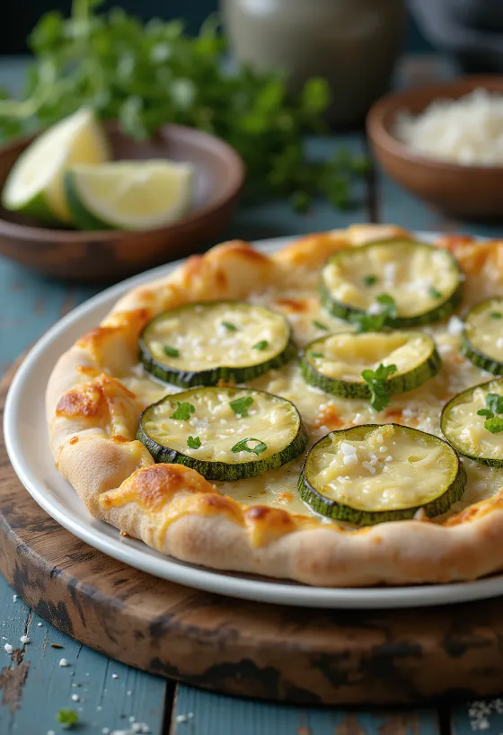 Pizza al Zucchini s cuketou a syrmi