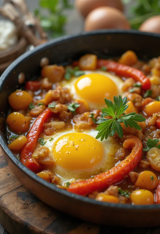 Ratatouille s farebnou pečenou zeleninou, zdobené čerstvými bylinkami