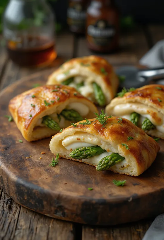 Jarné zeleninové calzone upečené dozlatista