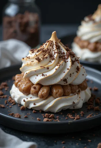 Gaštanové pusinky servírované