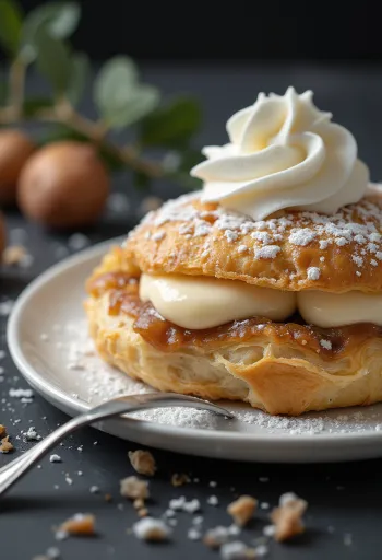 Gaštanový krémeš servírovaný