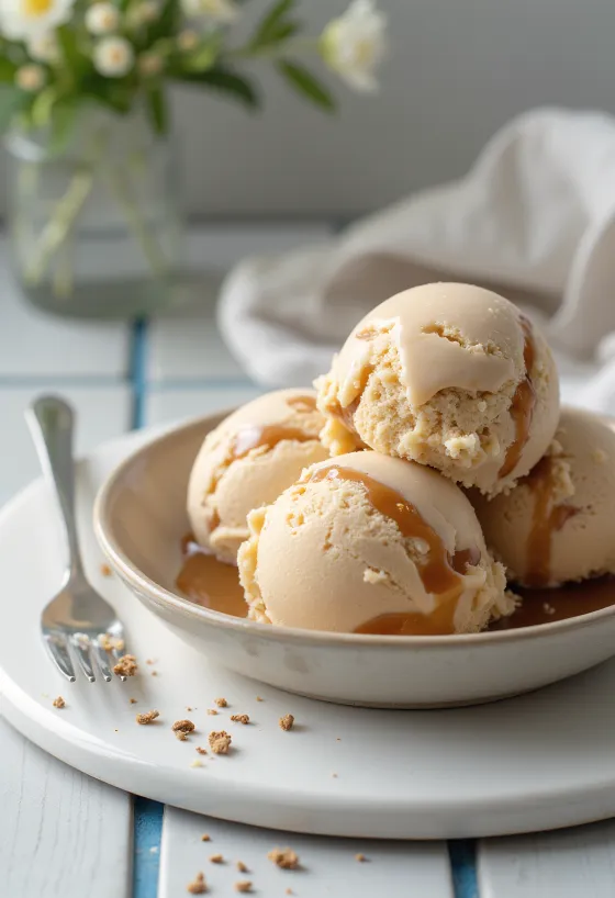 Kávovo-karamelová zmrzlina v miske