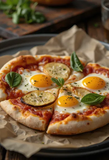 Pizza alla Melanzana s baklažánom a mozzarellou