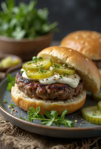 Švédsky mäsový burger na tanieri