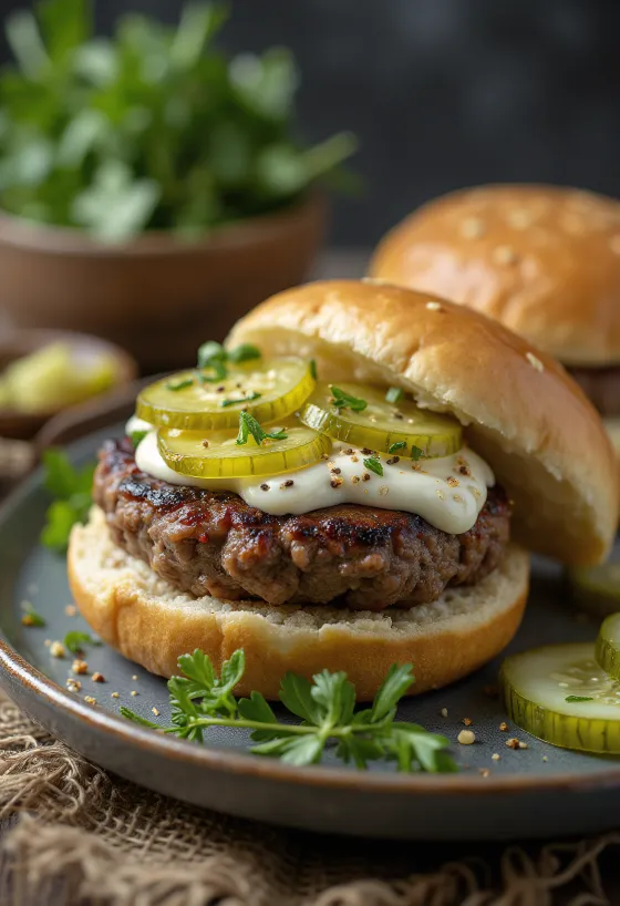 Švédsky mäsový burger na tanieri