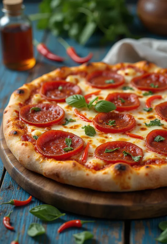 Pikantná Pepperoni pizza s čili