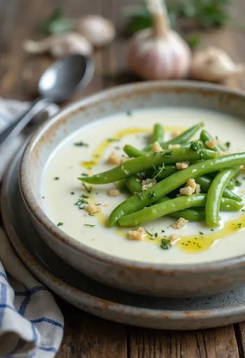Cesnakové bisque, bohatá smotanová polievka