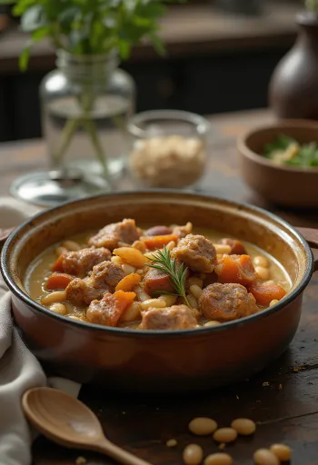 Callos s bravčovými nožičkami, bohatá španielska mäsová polievka s údenou klobásou