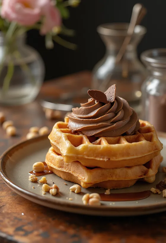 Gofri s čokoládovou penou