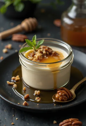 Panna cotta s pekanovými orechmi