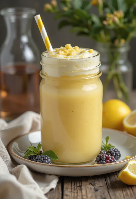 Citrónovo-bazové smoothie v pohári