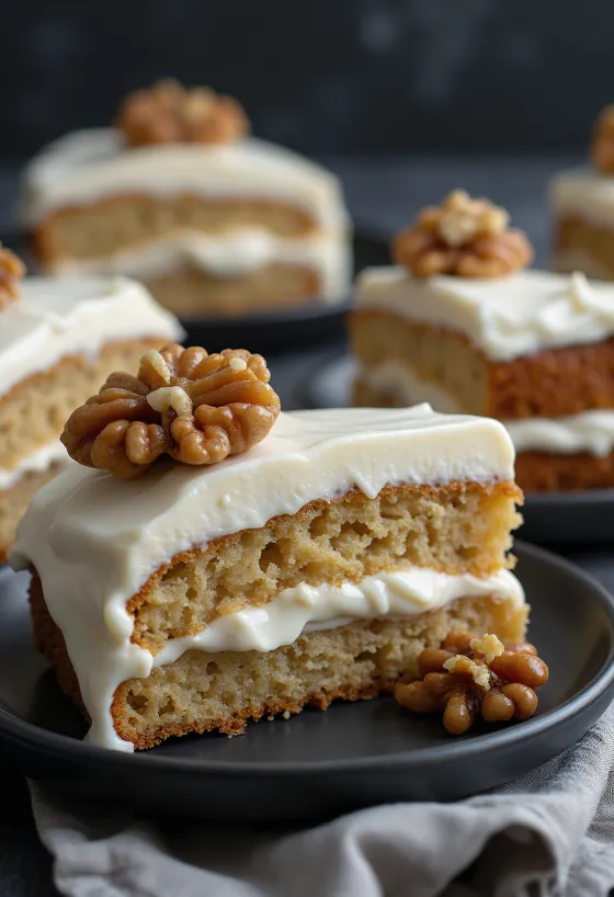 Bezlepková orechová torta servírovaná