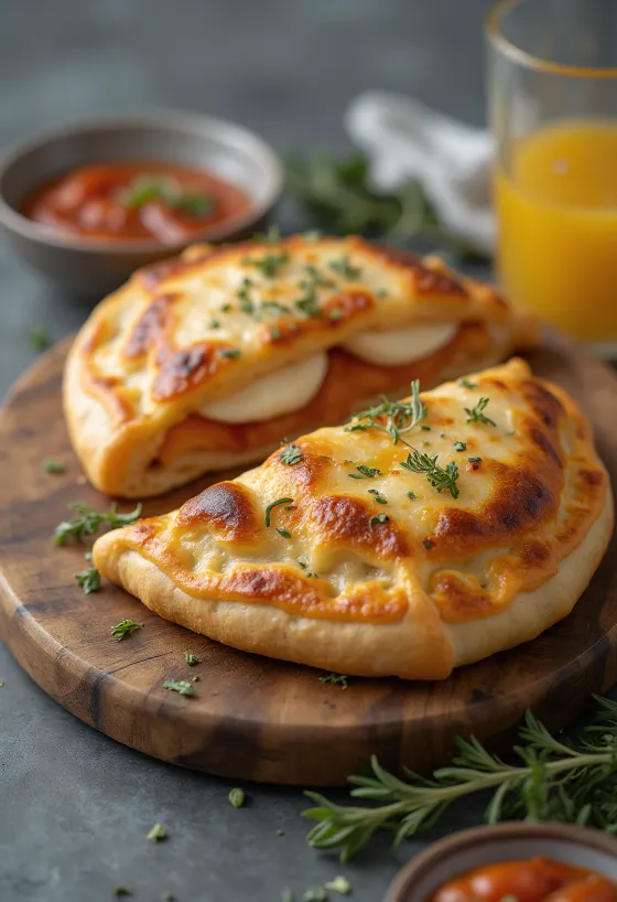 Čerstvo upečené zázvorové calzone