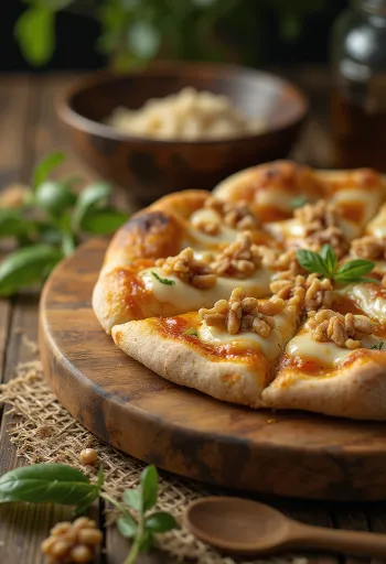 Pizza alle Noci s orechmi a syrom
