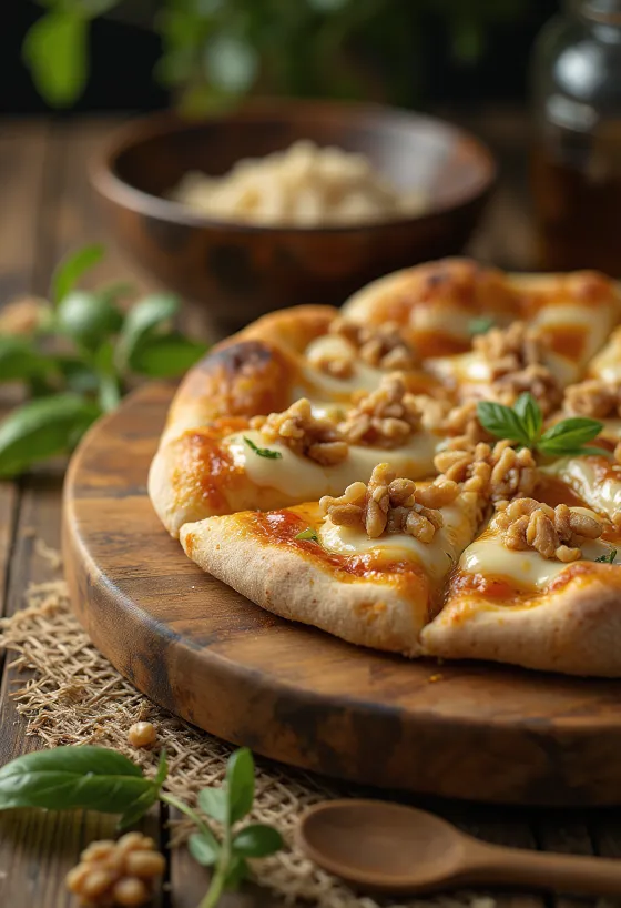 Pizza alle Noci s orechmi a syrom