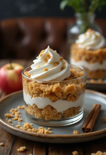 Jablkovo-mascarpone torta podávaná na plátky