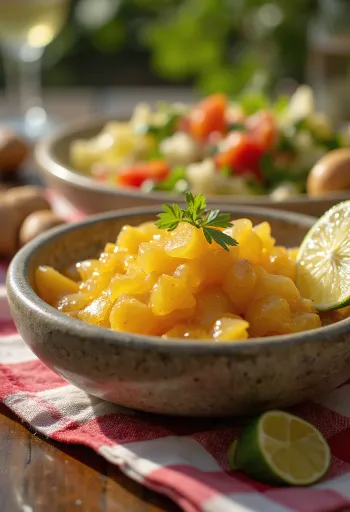 Rozmarínovo-zázvorové chutney s tequilou pri servírovaní