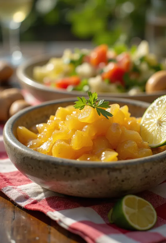 Rozmarínovo-zázvorové chutney s tequilou pri servírovaní