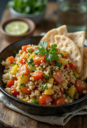 Tabouleh s čerstvou petržlenovou vňaťou a mätou