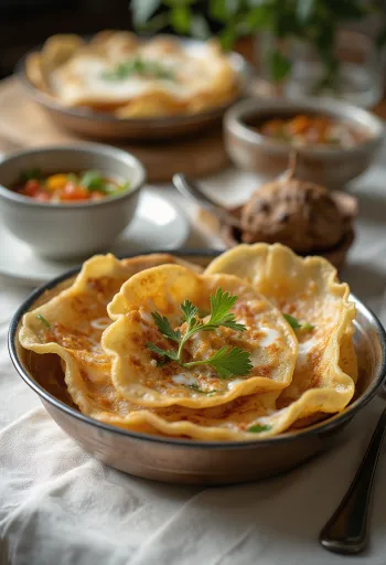 Hoppers srílanské palacinky pripravené na jedenie